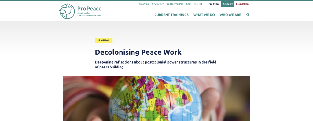 The time has come for decolonised peace work. Here’s how.